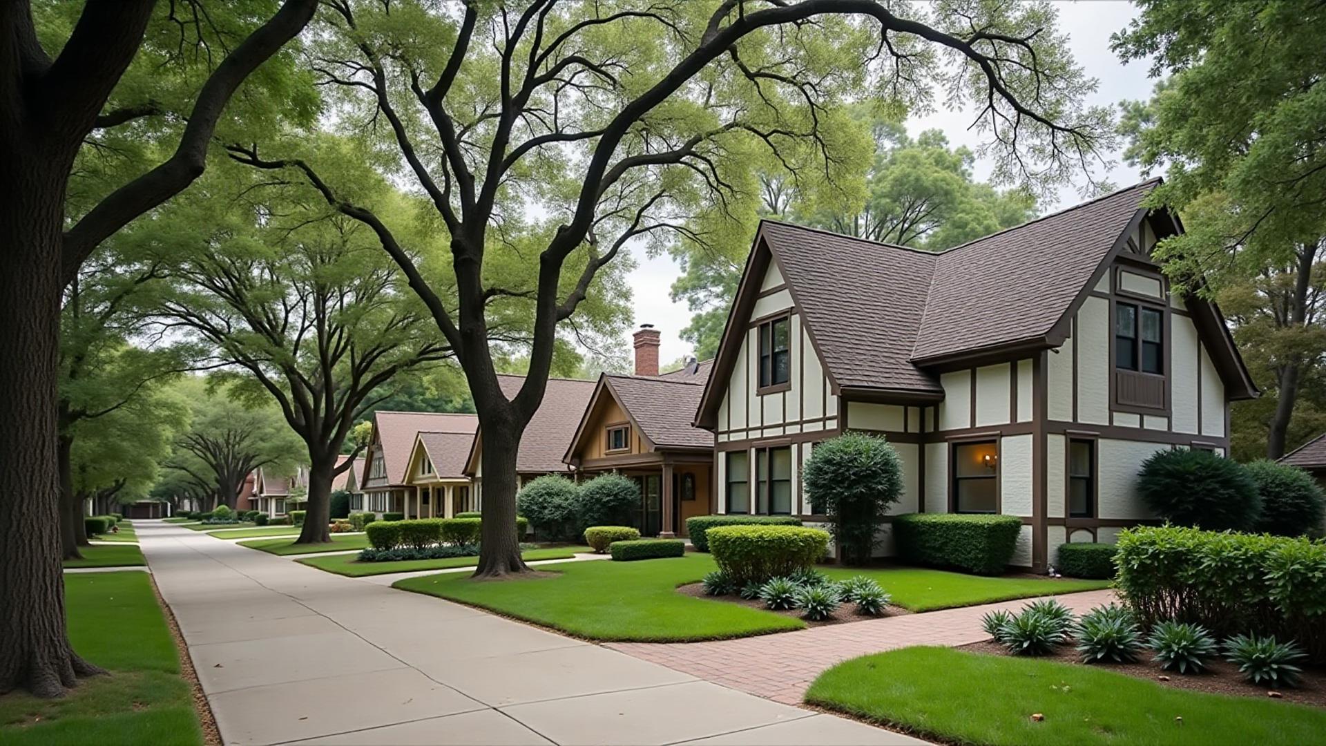 Lakewood Dallas historic homes near White Rock Lake with tree-lined streets and charming architecture