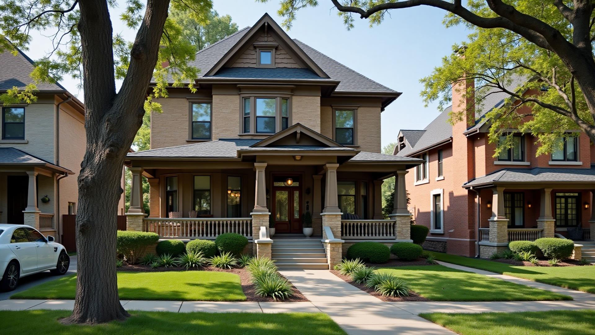 M Streets Dallas historic Tudor Revival homes in Greenland Hills with tree-lined walkable streets