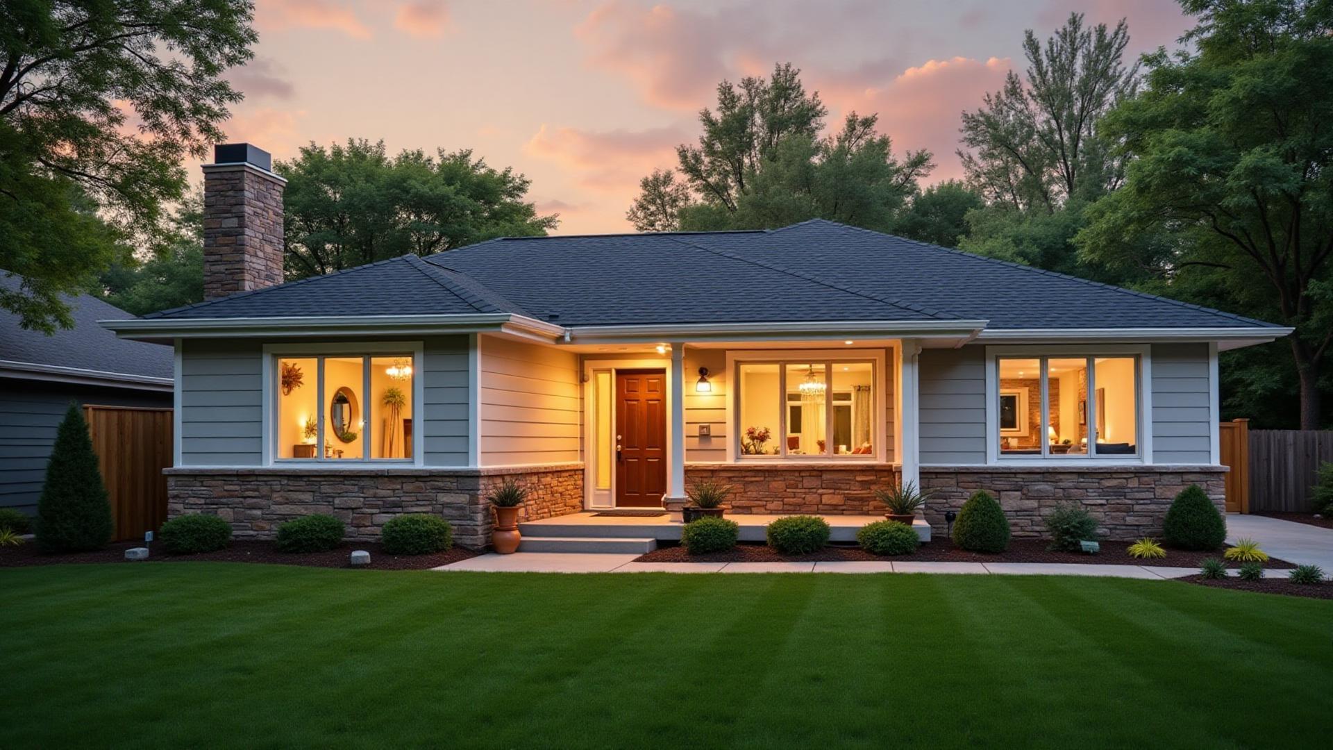 Texas ranch style home representing satisfied Rainbow Realtors clients in Dallas-Fort Worth metroplex