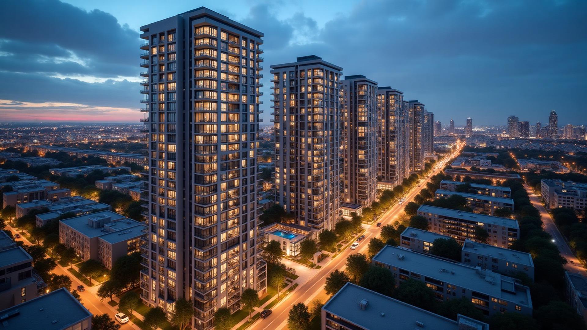 Uptown Dallas skyline featuring luxury high-rise condos and urban neighborhoods in the heart of Dallas Texas